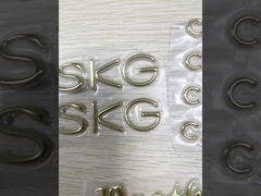 Custom Gold Letter TPU Warm Transfer Label Kledingpleisters