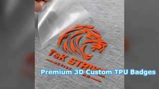 Aangepaste 3D TPU-badges voor premium kledingbranding