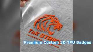 Aangepaste 3D TPU-badges voor premium kledingbranding