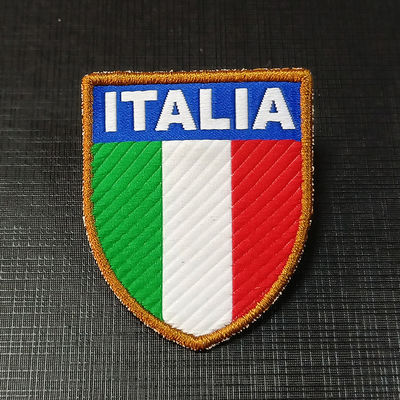 Fabriek Aangepaste Schild Vlag Geborduurde Patch Aangepaste Kleding Label Opnaaibare Kleding Badge