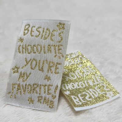 High Custom Kleding Geweven Etiketten Fabrikant Satin Hang Tags Brand Logo Gedrukt Katoen Gedrukt Polyester Kleding Gebruik