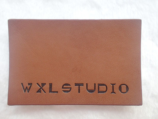 Gepersonaliseerd Logo Garment Leather Patch Embossed Zwart Logo Leather Label