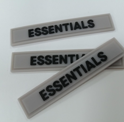 Naai op Flardensilicone de Rubberetiketten 3D pvc voor Kledingstuk aanpasten