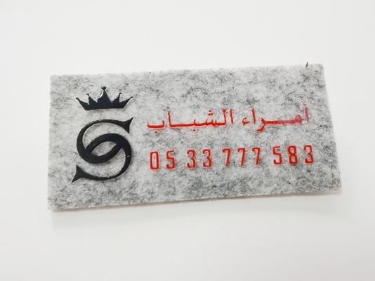 Glanzend die 3d de Overdrachtetiket van de Siliconehitte op Fluweeldoek wordt gedrukt voor Hoed