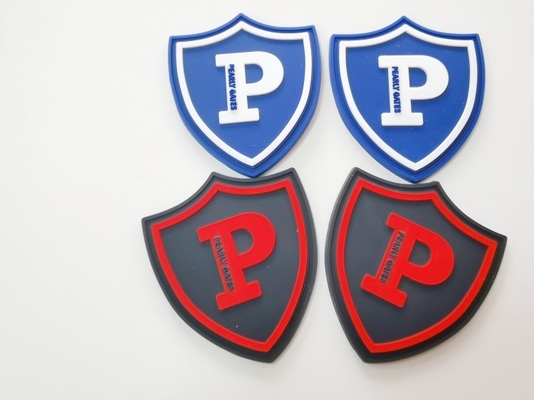 Hoofdetiket van de silicone naait het Rubberkleding, Zwart 3D Effect op Logo Patches