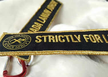 2.5cm 3D Gouden Borduurwerkembleem Keychains