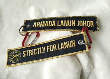 2.5cm 3D Gouden Borduurwerkembleem Keychains