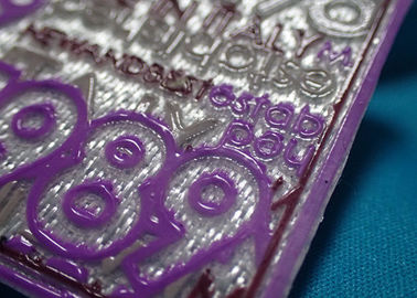 Van het Ontwerppvc van de silicone Materieel Douane de Doeketiket, 3D Decoratieve Flarden voor Jasjes