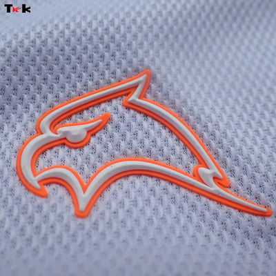 Custom Mould Injection Silicone Label Wasbaar 3D Soft Silicone Logo Warm Transfer Silicone Badge