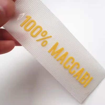 Custom siliconen rubber tagless labels Warmteoverdracht met 3d letters en cijfers Naam Patch Logooverdracht Print
