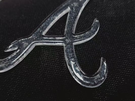 Custom Imitate Ice Semi Transparent Glossy TPU Logo Warmteoverdracht Badge Voor Kleding