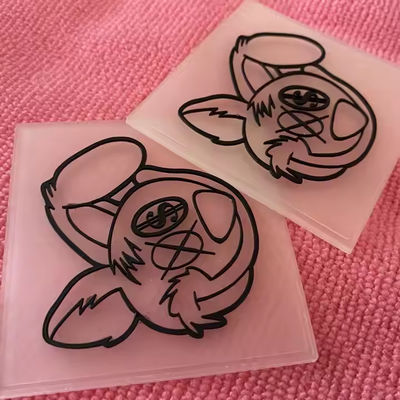 Persoonlijke transparante PVC rubber patch kledingstuk PVC-label Duidelijke siliconen patch