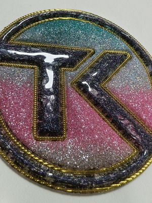 Paars Design Warmteoverdracht Aangepaste Regenboog Gekleurde Holografische Effect Metallic Zachte TPU Patches Voor Op Jeans