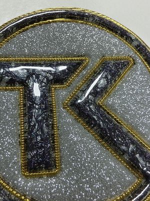 Paars Design Warmteoverdracht Aangepaste Regenboog Gekleurde Holografische Effect Metallic Zachte TPU Patches Voor Op Jeans