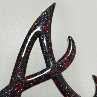 Gepersonaliseerd hoogfrequente 3D TPU geïmprimeerd logo Rood Metaal warmte-overdrachtslabel voor tas