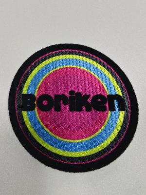 Aangepaste Heat Press Flocking Logo Patch Strijken Op Warmteoverdracht Vinyl T-shirt