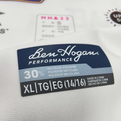 Gepersonaliseerde reflectieve inkt warmteoverdracht afdrukfilm etiketten voor sportkleding T-shirt