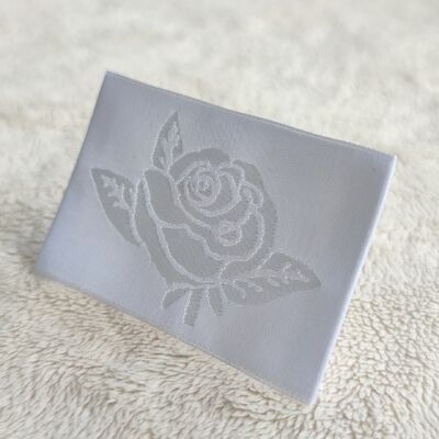 High Custom Kleding Geweven Etiketten Fabrikant Satin Hang Tags Brand Logo Gedrukt Katoen Gedrukt Polyester Kleding Gebruik