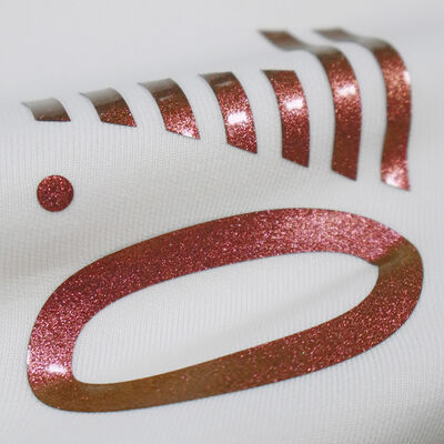 Aangepaste siliconen warmteoverdrachtlabels met glitter, wasbaar voor kleding