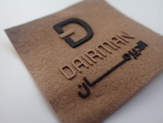 3D Embossed  Woven Web Label 3D Silicone Logo with Laser Cutting  Woven Label for Garment Silk Screen Printing