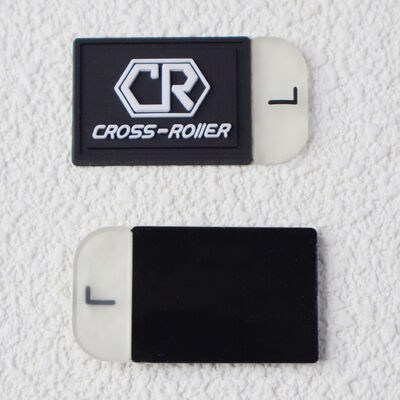 Silicone groottelabel   Custom CR logo rubber patch met linker/rechts marker voor sportkleding en schoeisel