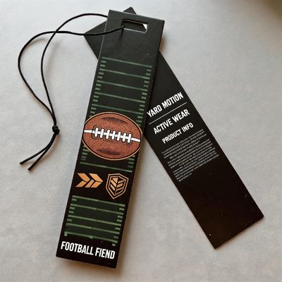 Kleding hang tags bieden aangepaste afmetingen met oude restauratie label vintage design en matte laminaat waterdichte afwerking