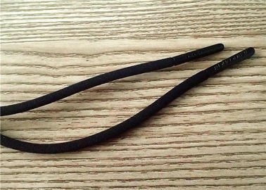 125cm Zwart niet Elastisch Koord met Gesneden Embleem op Beide Einden van het Zwarte Hoofd van de Verfhardware