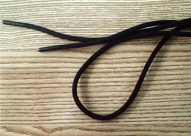 125cm Zwart niet Elastisch Koord met Gesneden Embleem op Beide Einden van het Zwarte Hoofd van de Verfhardware