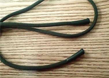 Customerized 4MM Zacht en Mat het Siliconeeinde van het Ritssluitingskoord voor Kleding, Schoenen
