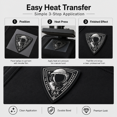 Custom Glossy Silicone Transfer Label voor sportkleding en mode