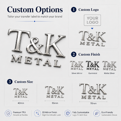 3D High Frequency TPU Badges Soft TPU Heat Transfer Custom Logos Duurzaam en verkrijgbaar in meerdere kleuren voor kleding
