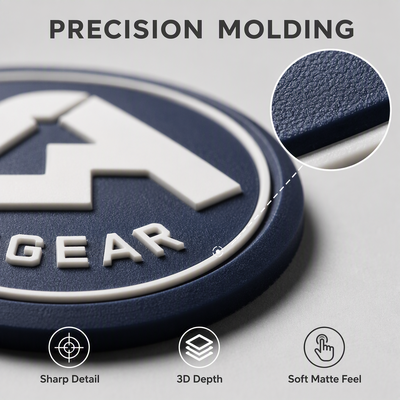 Custom Logo PVC-warmteoverdrachtetiket met 3D-geprent effect - milieuvriendelijk en wasbaar voor kledingbranding
