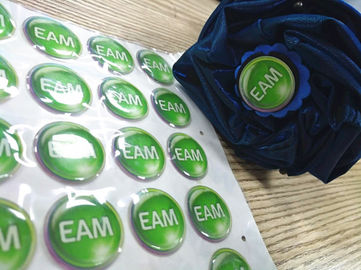 Sticker van de het Kristalkoepel van de douane Epoxyhars de Duidelijke/3D Etiket van de Druk Epoxyhars
