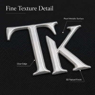 Custom 3D Pearl Metallic Heat Transfer Logo Labels voor kleding en sportkleding