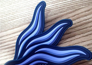 S / M/van L Donkerblauwe 3D Rubberflarden/Rubberetiketten voor Kleding