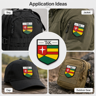 Aangepast 3D Rubber PVC-badge met verhoogd logo en milieuvriendelijk zeefdruklabel voor kleding en tassen