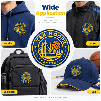 Custom 3D TPU Badge with Raised Team Logo Eco-Friendly Washable High Frequency Clothing Patch