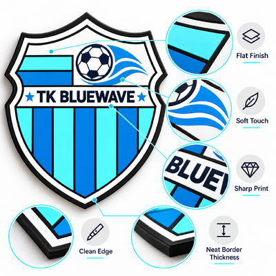 Custom High Frequency TPU Logo Patches for Football Jerseys and Teamwear