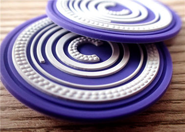 De dubbele Flarden van het Kleuren Cirkelsilicone met 3D In reliëf gemaakt Merknaamembleem