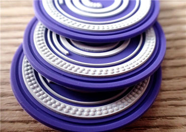 De dubbele Flarden van het Kleuren Cirkelsilicone met 3D In reliëf gemaakt Merknaamembleem