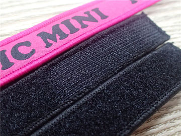 Aangepaste de Klitbandsingelband Geweven Band van de Manierpolyester voor Kledingstuk of Zaketiket