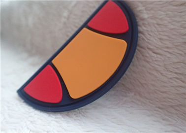 Veelvoudige Rubber het Embleemflarden van de Kleurenhalve cirkel voor Zakdecoratie