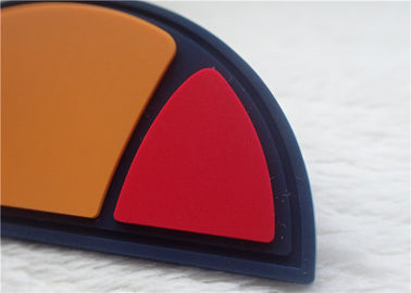 Veelvoudige Rubber het Embleemflarden van de Kleurenhalve cirkel voor Zakdecoratie