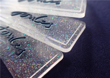 Gepersonaliseerd volledig Transparant pvc-Kenteken met Kleurrijk Poeder voor Kledingstuk