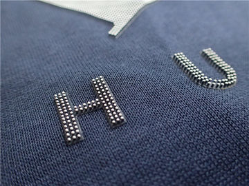 De duurzame het Kledingstuketiketten van de Hitteoverdracht borstelen Punten 3D Kleurrijk Embleem