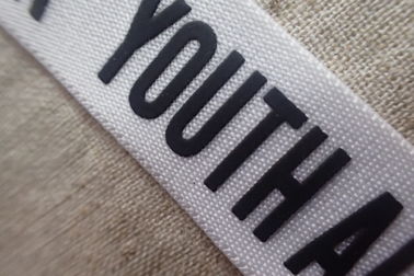 Van de het Schermdruk van het lintsilicone het Etiket/de Serigrafiestickers Wit 3D Embleem