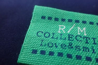 De Drukdouane Geweven Etiketten van het rechthoekscherm voor Kleren, Hoeden