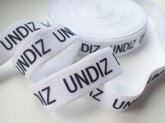 Gedrukt Siliconelogo on elastic webbing tape Aangepast Ontwerp