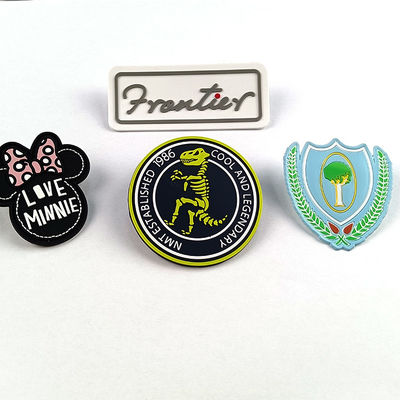 3D Logo Embossed Motif Rubber Patches-Kentekens van Pvc voor het Naaien van Kleding