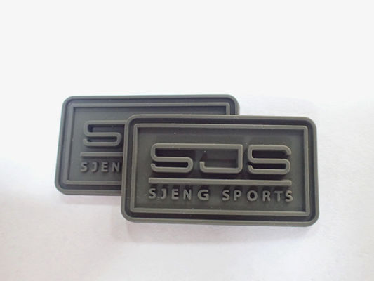 Flard van pvc van Logo Label van de kledingstuk het Toebehoren In reliëf gemaakte Kledende Douane Rubber